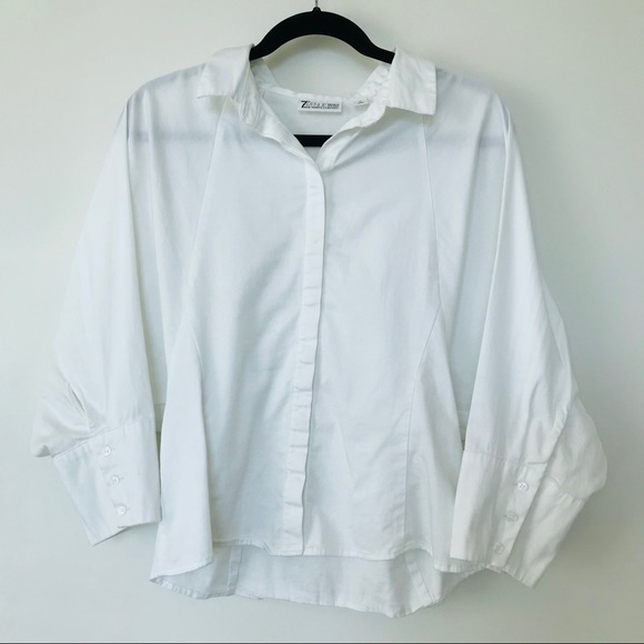 White Unique Batwing blouse - Picture 3 of 8